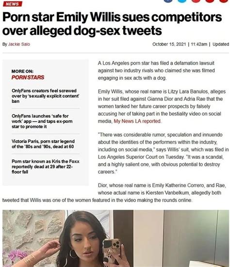 here's how gianna dior & jay hefner|Porn star Emily Willis sues over alleged dog.